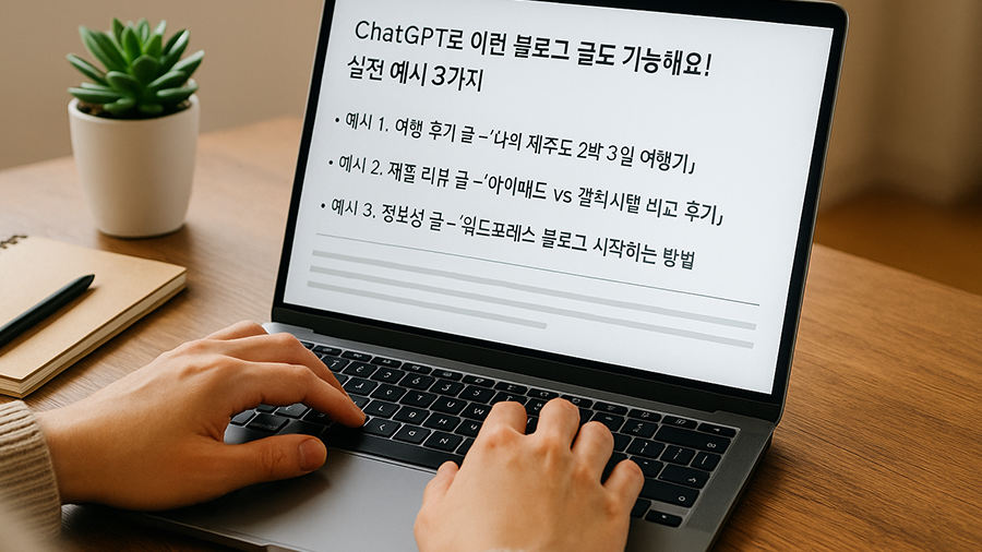 챗GPT 블로그 예시
